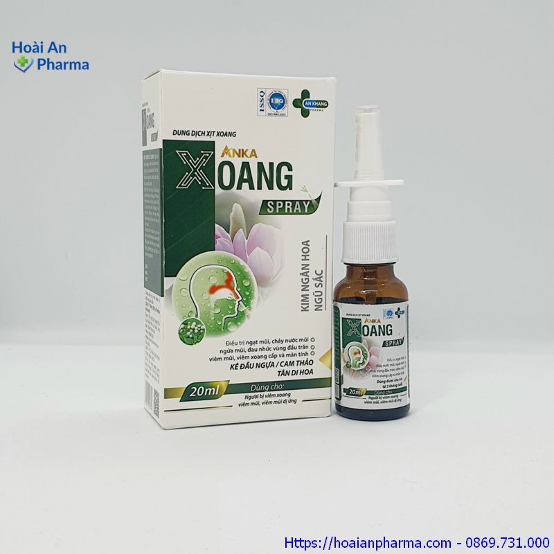 Anka Xoang Spray- Hỗ trợ điều trị viêm mũi, viêm xoang cấp và mãn tính