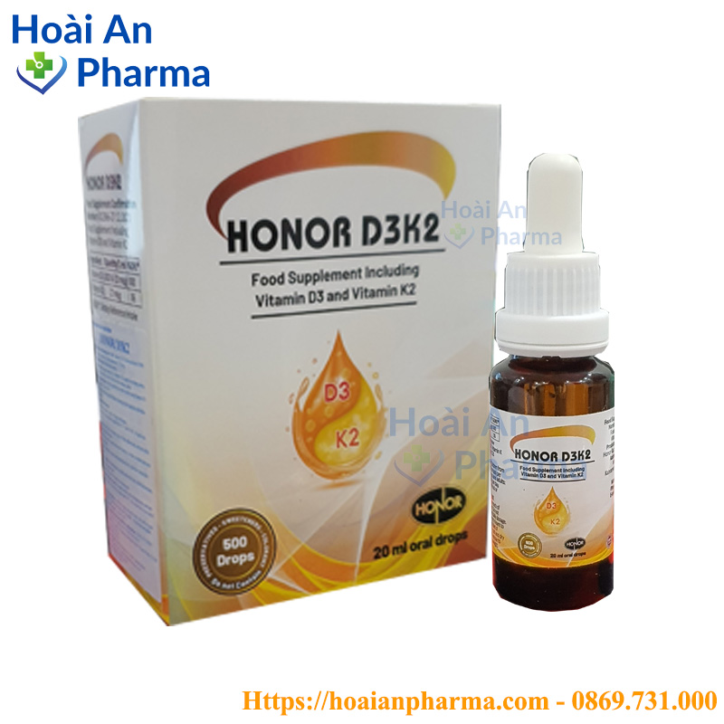 Honor D3K2 - Bổ sung vitamin D3, Vitamin K2 cho bé