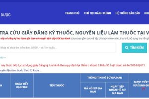 cách tra cứu số đăng ký thuốc